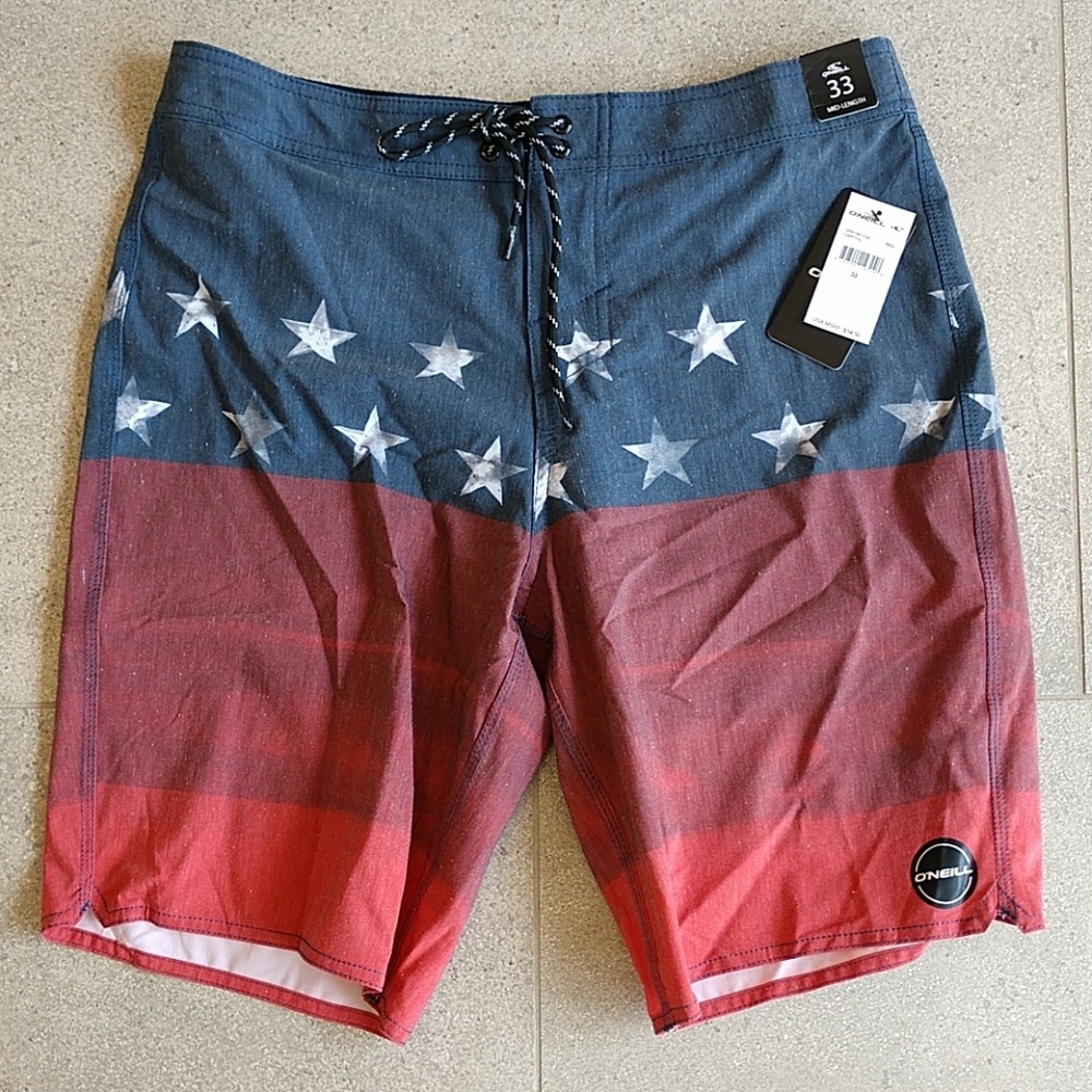 O'NEILL men's capital red swim shorts